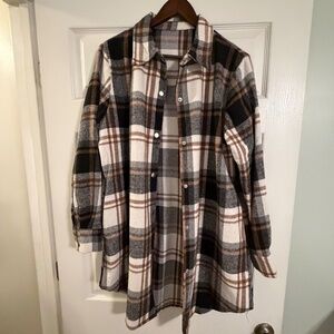 Plaid overshirt shacket